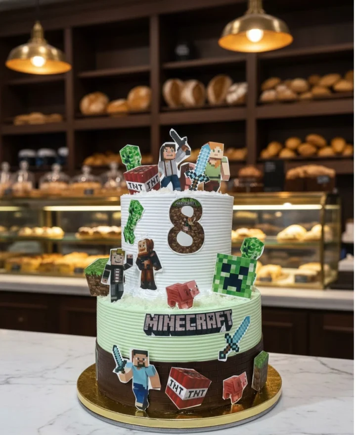 Minecraft Theme Cake