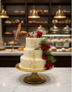 floral wedding cake butter cream