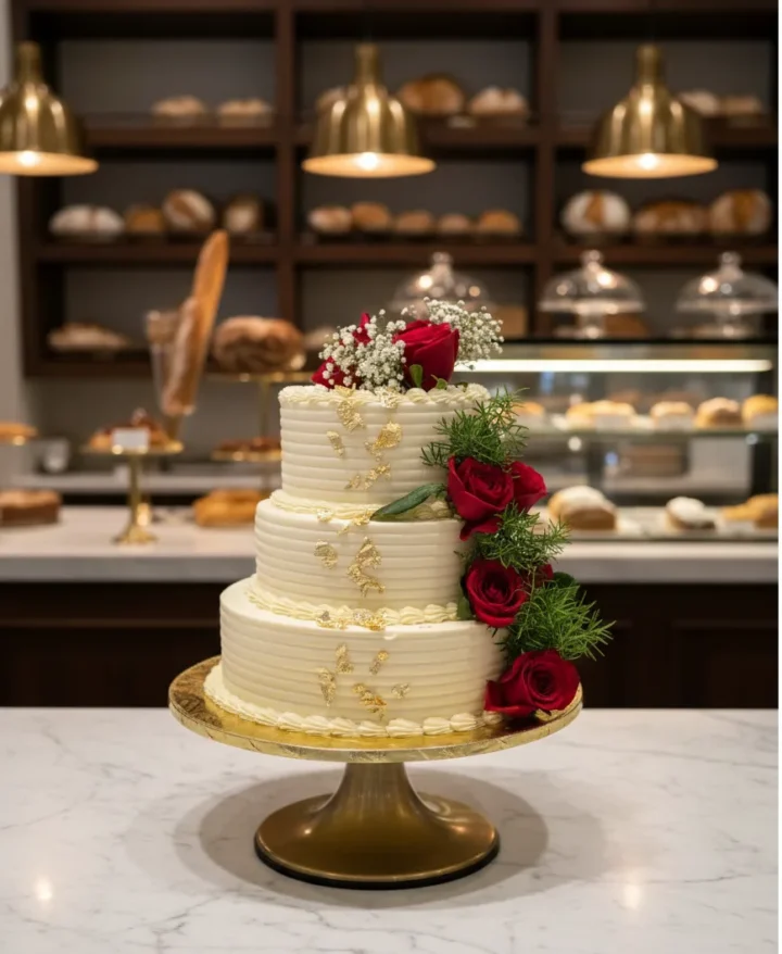 floral wedding cake butter cream