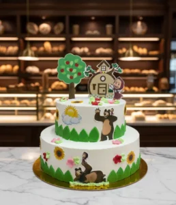 Masha and the Bear Theme Cake.