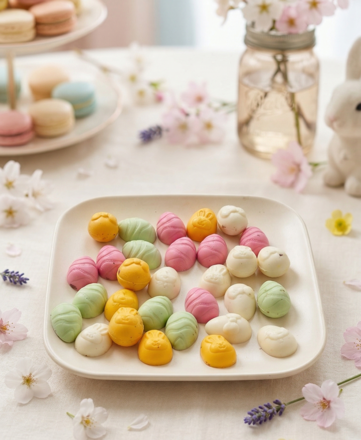FANCY COLOURED CHOCOLATE EGG (10 PC) 50g